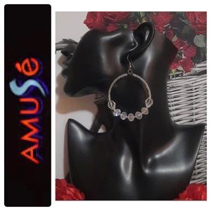 Clear Crystal Hoop Earrings